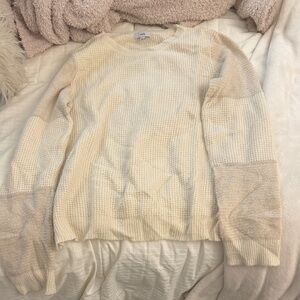 Fate Cream and Tan Knit Sweater